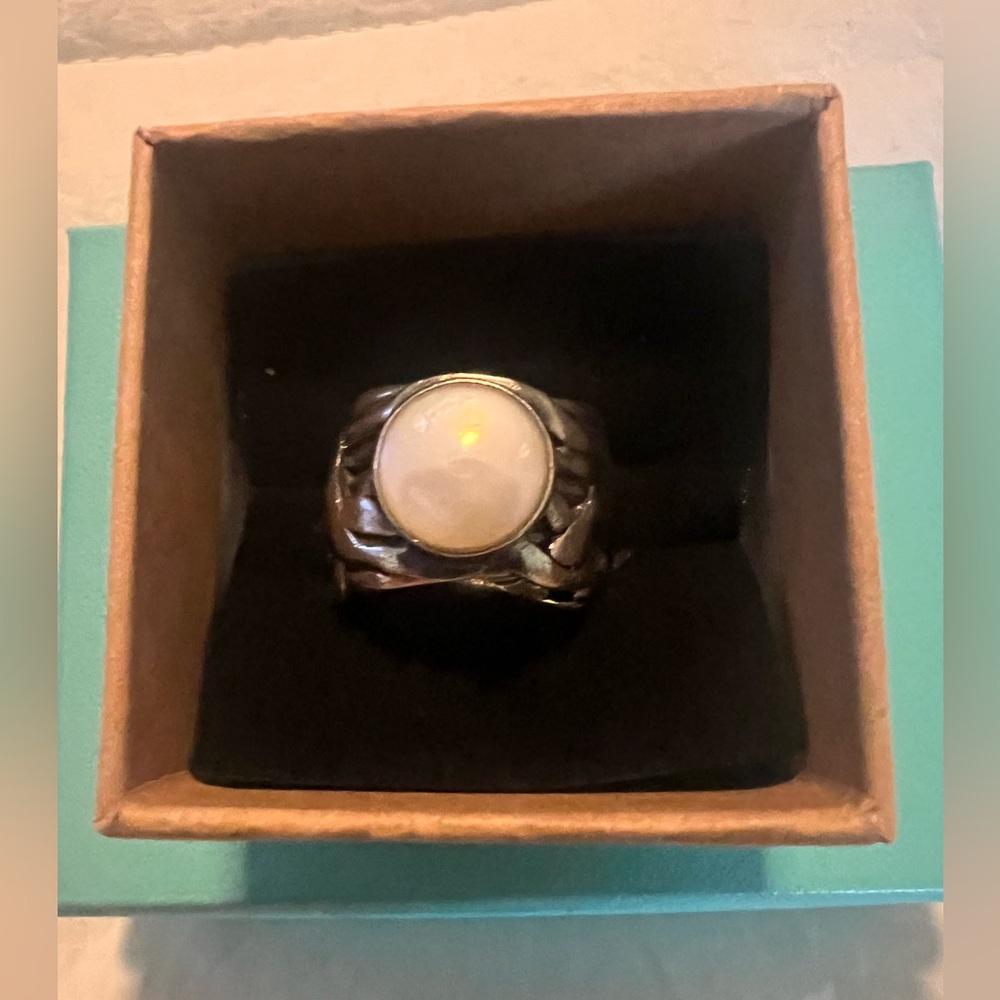 SILPADA Mermaid Sterling Silver Coin Pearl Ring